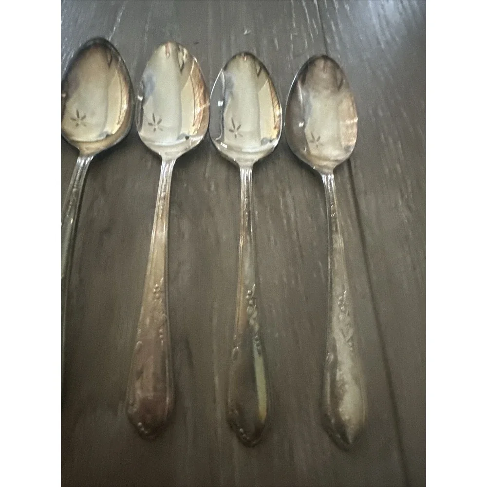 Oneida Wm A Rogers Silverplate 1936 Meadowbrook 6 Spoons Teaspoon‎ Tablespoon